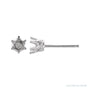 Sapphire Row Round 6-Prong Crown Stud Earrings setting in 14K White Gold, shown with a center stone (sold separately)