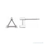 Sapphire Row Triangle 3-Prong V-End Earrings setting in 14K White Gold, shown with a center stone (sold separately)
