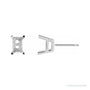 Sapphire Row Emerald 4-Prong Stud Earrings setting in Platinum, shown with a center stone (sold separately)