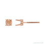 Sapphire Row Round 4-Prong Stud Earrings setting in 14K Rose Gold, shown with a center stone (sold separately)