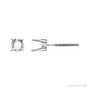 Sapphire Row Round 4-Prong Stud Earrings setting in Platinum, shown with a center stone (sold separately)
