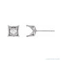 Sapphire Row Square 4-Prong Woven Stud Earrings setting in Platinum, shown with a center stone (sold separately)