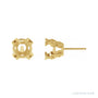 Sapphire Row Round Split 4-Prong Stud Earrings setting in 14K Yellow Gold, shown with a center stone (sold separately)