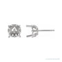 Sapphire Row Round 4-Prong Fleur-de-lis Stud Earrings setting in Platinum, shown with a center stone (sold separately)