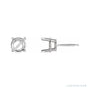 Sapphire Row Round 4-Prong Stud Earrings setting in Platinum, shown with a center stone (sold separately)