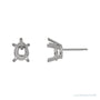Sapphire Row Pear 5-Prong Stud Earrings setting in Platinum, shown with a center stone (sold separately)