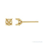 Sapphire Row Round 4-Prong Stud Earrings setting in 14K Yellow Gold, shown with a center stone (sold separately)