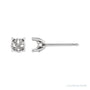 Sapphire Row Round 4-Prong Stud Earrings setting in Platinum, shown with a center stone (sold separately)