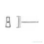 Sapphire Row Tapered Baguette Stud Earrings setting in Platinum, shown with a center stone (sold separately)