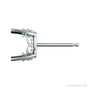 Sapphire Row Oval 4-Prong Scroll Stud Earrings setting in 14K White Gold, shown with a center stone (sold separately)
