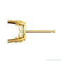 Sapphire Row Oval 4-Prong Scroll Stud Earrings setting in 14K Yellow Gold, shown with a center stone (sold separately)