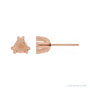 Sapphire Row Trillion U-Prong Stud Earrings setting in 14K Rose Gold, shown with a center stone (sold separately)