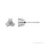 Sapphire Row Trillion U-Prong Stud Earrings setting in Platinum, shown with a center stone (sold separately)