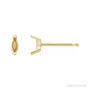 Sapphire Row Solitaire V-Prong Stud Earrings setting in 14K Yellow Gold, shown with a center stone (sold separately)