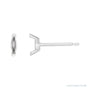 Sapphire Row Solitaire V-Prong Stud Earrings setting in Platinum, shown with a center stone (sold separately)