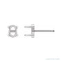 Sapphire Row Oval 4-Prong Cabochon Earrings setting in 14K White Gold, shown with a center stone (sold separately)