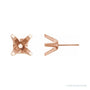 Sapphire Row Round 4-Prong Stud Earrings setting in 14K Rose Gold, shown with a center stone (sold separately)