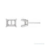 Sapphire Row Emerald Claw-Prong Stud Earrings setting in Platinum, shown with a center stone (sold separately)