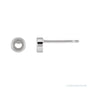 Sapphire Row Round Bezel-Set Rose-Cut Stud Earrings setting in Platinum, shown with a center stone (sold separately)