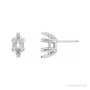Sapphire Row Marquise Double Claw-Prong Stud Earrings setting in Platinum, shown with a center stone (sold separately)