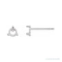 Sapphire Row Round 3-Prong Claw Rose-Cut Stud Earrings setting in Platinum, shown with a center stone (sold separately)