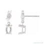 Sapphire Row Floral Earrings setting in 14K White Gold, shown with a center stone (sold separately)