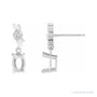 Sapphire Row Floral Earrings setting in Platinum, shown with a center stone (sold separately)