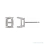 Sapphire Row Elongated Cushion 4-Prong Stud Earrings setting in Platinum, shown with a center stone (sold separately)