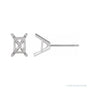 Sapphire Row Emerald 4-Prong Cocktail-Style Stud Earrings setting in Platinum, shown with a center stone (sold separately)