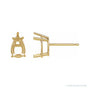 Sapphire Row Pear 5-Prong Stud Earrings setting in 14K Yellow Gold, shown with a center stone (sold separately)
