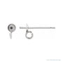 Sapphire Row Pearl Earrings Top setting in Platinum, shown without a pearl (pearl sold separately)