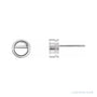 Sapphire Row Round Bezel-Set Stud Earrings setting in 14K White Gold, shown with a center stone (sold separately)