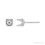 Sapphire Row Round 4-Prong Woven Stud Earrings setting in Platinum, shown with a center stone (sold separately)