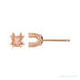 Sapphire Row Round U-Prong Stud Earrings setting in 14K Rose Gold, shown with a center stone (sold separately)