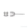 Sapphire Row Round U-Prong Stud Earrings setting in Platinum, shown with a center stone (sold separately)