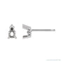 Sapphire Row Pear V-End Scroll® Earrings setting in 14K White Gold, shown with a center stone (sold separately)