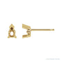 Sapphire Row Pear V-End Scroll® Earrings setting in 14K Yellow Gold, shown with a center stone (sold separately)