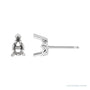 Sapphire Row Pear V-End Scroll® Earrings setting in Platinum, shown with a center stone (sold separately)