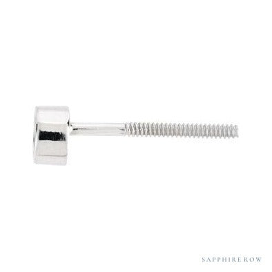 Sapphire Row Round Bezel-Set Earrings setting in 14K White Gold, shown with a center stone (sold separately)