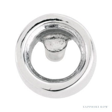 Sapphire Row Round Bezel-Set Earrings setting in 14K Yellow Gold, shown with a center stone (sold separately)