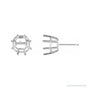Sapphire Row Cushion 8-Prong Stud Earrings setting in 14K White Gold, shown with a center stone (sold separately)