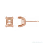 Sapphire Row Emerald Double Claw-Prong Stud Earrings setting in 14K Rose Gold, shown with a center stone (sold separately)