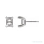 Sapphire Row Emerald Double Claw-Prong Stud Earrings setting in Platinum, shown with a center stone (sold separately)