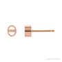 Sapphire Row Oval Bezel-Set Stud Earrings setting in 14K Rose Gold, shown with a center stone (sold separately)
