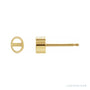 Sapphire Row Oval Bezel-Set Stud Earrings setting in 14K Yellow Gold, shown with a center stone (sold separately)