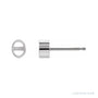 Sapphire Row Oval Bezel-Set Stud Earrings setting in Platinum, shown with a center stone (sold separately)
