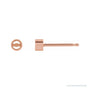 Sapphire Row Round Micro Bezel-Set Stud Earrings setting in 14K Rose Gold, shown with a center stone (sold separately)