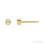 Sapphire Row Round Micro Bezel-Set Stud Earrings setting in 14K Yellow Gold, shown with a center stone (sold separately)