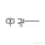 Sapphire Row Oval 4-Prong Claw Earrings Top setting in Platinum, shown with a center stone (sold separately)