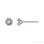 Sapphire Row Round 4-Prong Claw Rope Stud Earrings setting in 14K White Gold, shown with a center stone (sold separately)